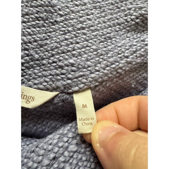 Soft Surroundings Breakwater Tunic Sweater Women Sz Medium Purple Knit Cowl Neck - Picture 9 of 12